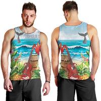 Aloha Honolulu Festival Men Tank Top Ukulele By The Shore