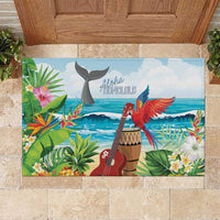 Aloha Honolulu Festival Rubber Doormat Ukulele By The Shore