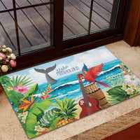 Aloha Honolulu Festival Rubber Doormat Ukulele By The Shore