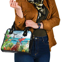 Aloha Honolulu Festival Shoulder Handbag Ukulele By The Shore