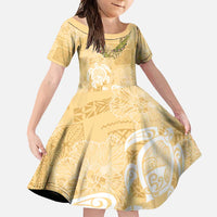 Aloha Honolulu Festival Family Matching Mermaid Dress and Hawaiian Shirt Hawaii Kapa Mix Flowers Lei