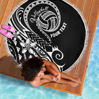 Polynesia Beach Volleyball Personalized Beach Blanket Basic