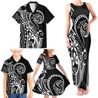 Polynesia Beach Volleyball Personalized Family Matching Tank Maxi Dress and Hawaiian Shirt Basic