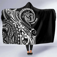 Polynesia Beach Volleyball Personalized Hooded Blanket Basic