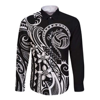 Polynesia Beach Volleyball Personalized Long Sleeve Button Shirt Basic