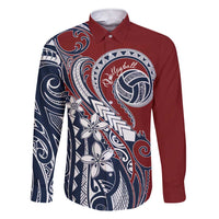 Polynesia Beach Volleyball Personalized Family Matching Short Sleeve Bodycon Dress and Hawaiian Shirt Special