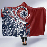 Polynesia Beach Volleyball Personalized Hooded Blanket Special