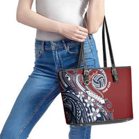 Polynesia Beach Volleyball Personalized Leather Tote Bag Special