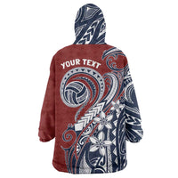 Polynesia Beach Volleyball Personalized Wearable Blanket Hoodie Special