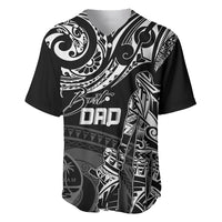 Personalised Father's Day Guam Baseball Jersey Polynesian Dad & Kid LT7 Black - Polynesian Pride
