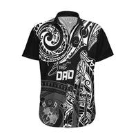 Personalised Father's Day Tonga Hawaiian Shirt Polynesian Dad & Kid LT7 Black - Polynesian Pride