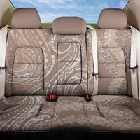 Polynesia Plumeria Lei Back Car Seat Cover Beige Curves Motif