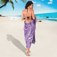 Polynesia Plumeria Lei Sarong Periwinkle Curves Motif