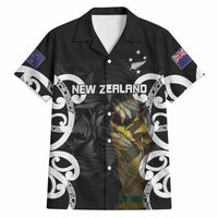 New Zealand WC2026 Custom Black Hawaiian Shirt Silver Fern LT7 Black - Polynesian Pride