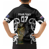New Zealand WC2026 Custom Black Hawaiian Shirt Silver Fern LT7 - Polynesian Pride