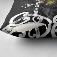 New Zealand WC2026 Black Pillow Cover Silver Fern