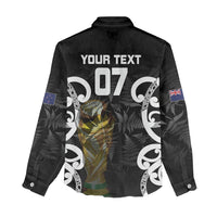 New Zealand WC2026 Custom Black Women Casual Shirt Silver Fern