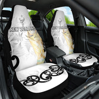New Zealand WC2026 White Car Seat Cover Silver Fern