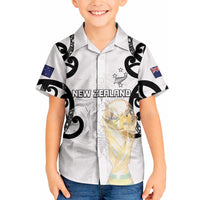 New Zealand WC2026 Custom White Hawaiian Shirt Silver Fern LT7 - Polynesian Pride