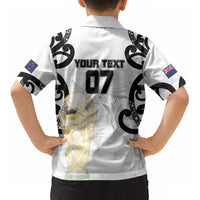 New Zealand WC2026 Custom White Kid Hawaiian Shirt Silver Fern LT7 - Polynesian Pride