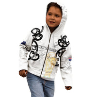 New Zealand WC2026 Custom White Kid Hoodie Silver Fern