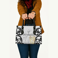 New Zealand WC2026 White Leather Bag Silver Fern
