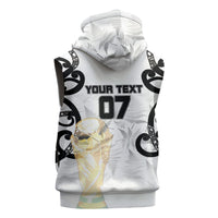New Zealand WC2026 Custom White Sleeveless Hoodie Silver Fern