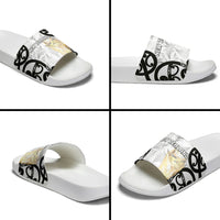 New Zealand WC2026 White Slide Sandals Silver Fern