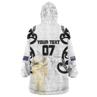 New Zealand WC2026 Custom White Wearable Blanket Hoodie Silver Fern