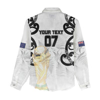 New Zealand WC2026 Custom White Women Casual Shirt Silver Fern