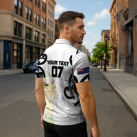 New Zealand WC2026 Custom White Zipper Polo Shirt Silver Fern LT7 - Polynesian Pride