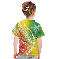 Polynesian Pride Kid T Shirt Turtle Hibiscus Luxury Style - Reggae LT7 - Polynesian Pride