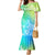 Polynesia Mermaid Dress Plumeria Blue Gradient Curves LT7 Women Blue Green - Polynesian Pride