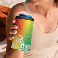 Polynesia 4 in 1 Can Cooler Tumbler Plumeria Reggae Curves