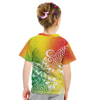 Polynesia Kid T Shirt Plumeria Reggae Curves LT7 - Polynesian Pride
