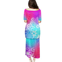 Polynesia Puletasi Plumeria Galaxy Gradient Curves LT7 - Polynesian Pride