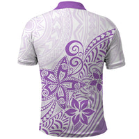 Polynesia Polo Shirt Plumeria Lavender Curves LT7 - Polynesian Pride