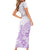 Polynesia Short Sleeve Bodycon Dress Plumeria Lavender Curves LT7 - Polynesian Pride