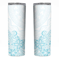 Polynesia Skinny Tumbler Plumeria Turquoise Curves