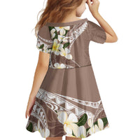 Aloha Hawaii Festive Family Matching Off The Shoulder Long Sleeve Dress and Hawaiian Shirt Frangipani Lace Classic - Beige LT7 - Polynesian Pride