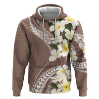 Aloha Hawaii Festive Hoodie Frangipani Lace Classic - Beige LT7 Pullover Hoodie Beige - Polynesian Pride