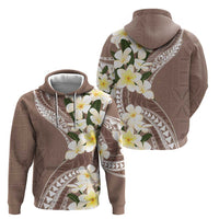 Aloha Hawaii Festive Hoodie Frangipani Lace Classic - Beige LT7 - Polynesian Pride
