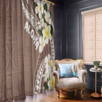 Aloha Hawaii Festive Window Curtain Frangipani Lace Classic - Beige LT7 - Polynesian Pride