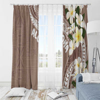 Aloha Hawaii Festive Window Curtain Frangipani Lace Classic - Beige LT7 - Polynesian Pride