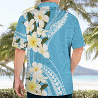 Aloha Hawaii Festive Hawaiian Shirt Frangipani Lace Classic - Turquoise
