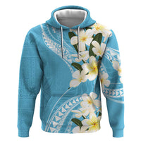 Aloha Hawaii Festive Hoodie Frangipani Lace Classic - Turquoise LT7 Pullover Hoodie Turquoise - Polynesian Pride
