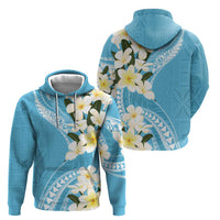 Aloha Hawaii Festive Hoodie Frangipani Lace Classic - Turquoise LT7 - Polynesian Pride