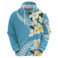 Aloha Hawaii Festive Hoodie Frangipani Lace Classic - Turquoise LT7 - Polynesian Pride