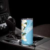 Aloha Hawaii Festive Skinny Tumbler Frangipani Lace Classic - Turquoise