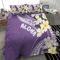 Aloha Hawaii Festive Bedding Set Frangipani Lace Classic - Lavender
